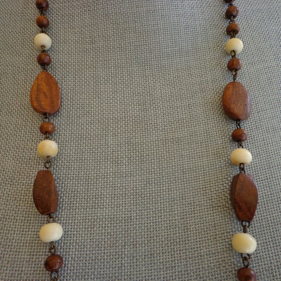 Sonoma 2 PC Set Multi Strand Beaded & Long Necklaces Southwestern Brown NEW - Picture 6 of 8